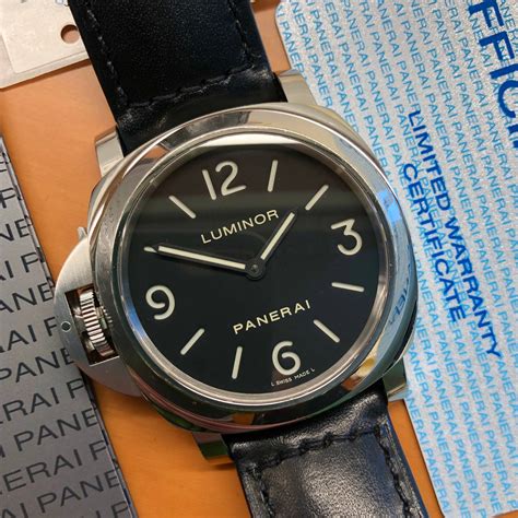 panerai luminor 44mm stainless steel left handed watch